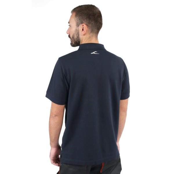 Beta Workwear 7552BL Three-button work polo shirt, made from piqué cotton, 200 g/m2, black XS-3XL blue