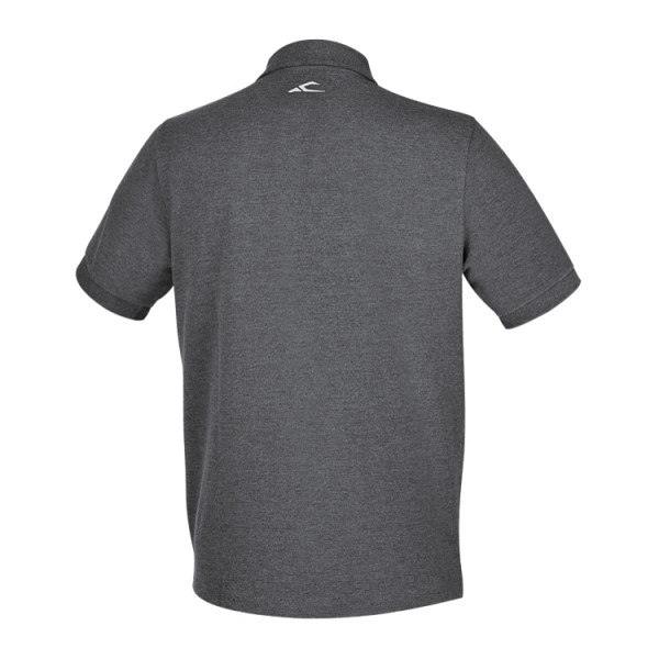 Beta Workwear 7552G Three-button work polo shirt, made from piqué cotton, 200 g/m2, black XS-3XL melange grey