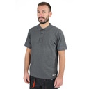 Beta Workwear 7552G Three-button work polo shirt, made from piqué cotton, 200 g/m2, black XS-3XL melange grey