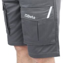Beta Tools Workwear 7931MG Work bermuda cargo shorts, 100% cotton, grey XS-3XL