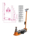Beta Tools 3067/70-13T Long Version Air Hydraulic Jack for lorries, artics, buses & coaches & agricultural. 70-43-23-13 tons capacity, 74kg, 8-10bar, 600 l/min