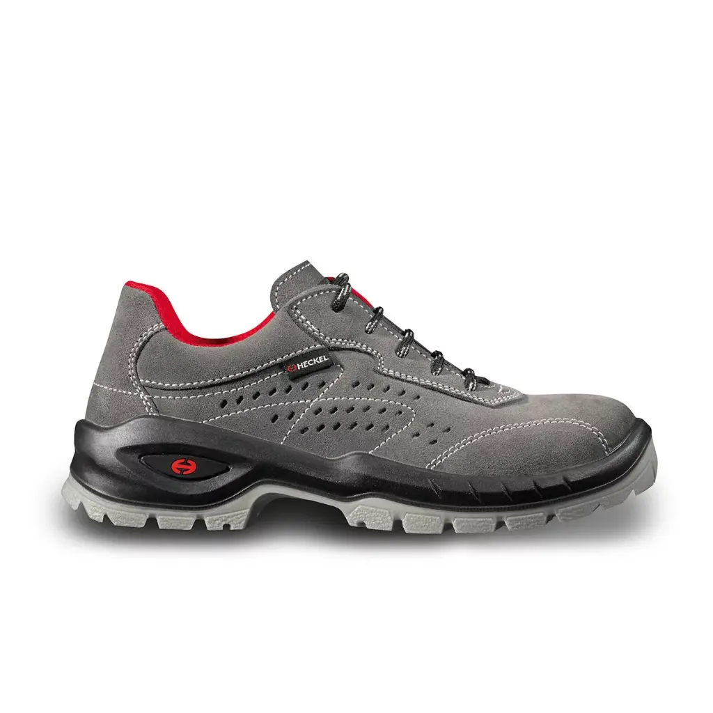 uvex Heckel SUXXEED S1P LOW perforated safety shoes, Ultra lightweight, Breathable perforated velour leather, Metal-free midsole and toe cap, 5-12