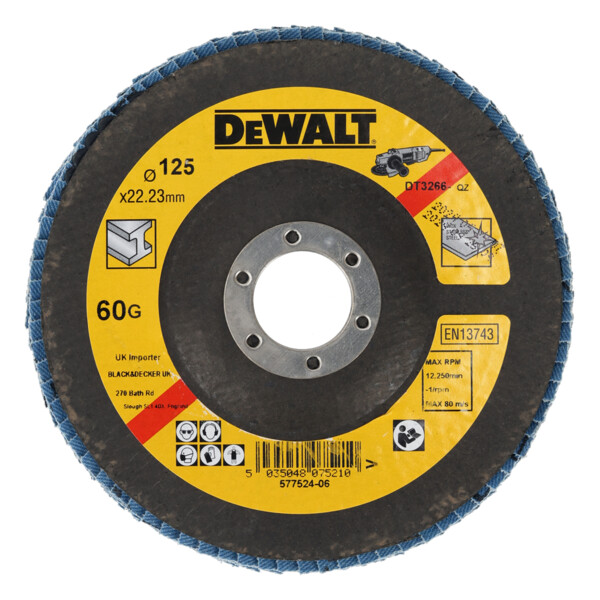 DeWalt Opp Flap Disc - Type 29 Angled - 125mmx60G