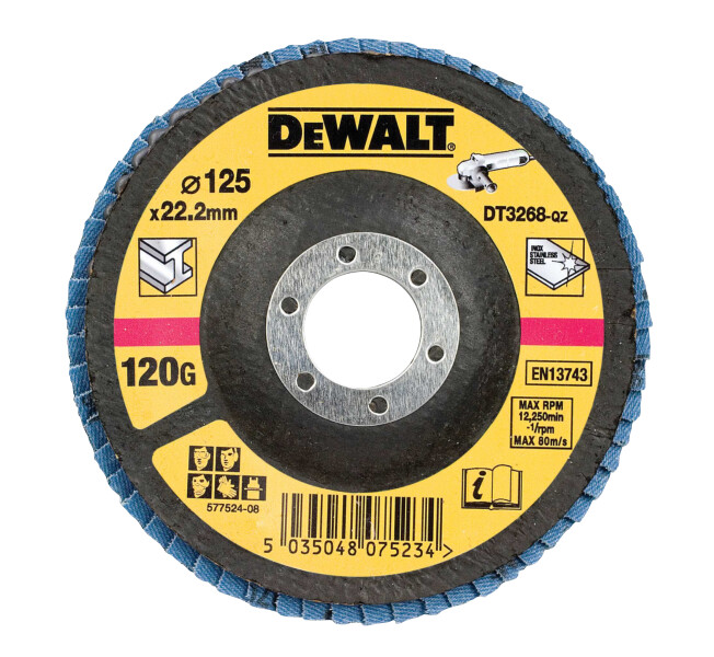 DeWalt Opp Flap Disc - Type 29 Angled - 125mmx120G