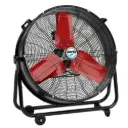 Clarke 3230446 CAM24C 24" Drum Fan (230V) Fully enclosed balanced 3 blade steel impeller, 3 speed control: 950/1100/1200rpm