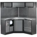 Clarke COMBGSM05 Modular Corner Storage System 19 Piece Package Stainless Steel Worktops