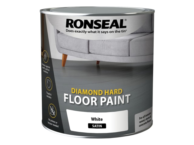 Diamond Hard Floor Paint Satin White 2.5 litre