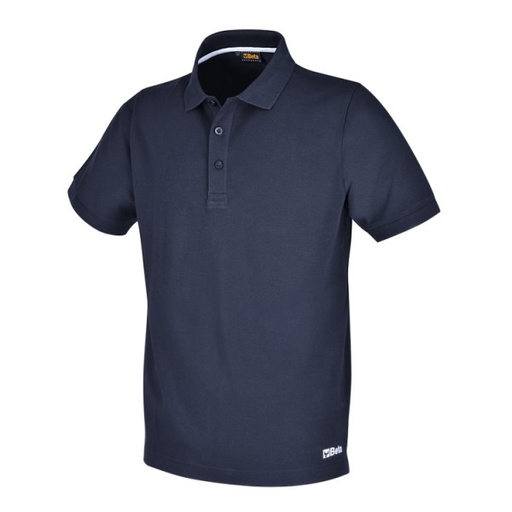 Beta Workwear 7552BL Three-button work polo shirt, made from piqué cotton, 200 g/m2, black XS-3XL blue