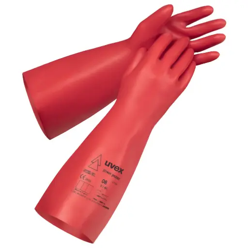 [60840] uvex 60840 power protect V1000 PPE Safety Gloves - electrician's glove for electrical voltage up to 1000V 61161020