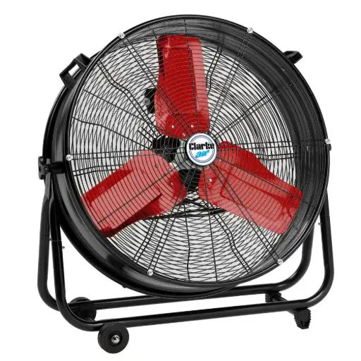 [CAM24C] Clarke 3230446 CAM24C 24" Drum Fan (230V) Fully enclosed balanced 3 blade steel impeller, 3 speed control: 950/1100/1200rpm
