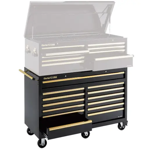 [CBB230BGC] Clarke 7638107 CBB230BGC Extra Large HD Plus 13 Drawer Tool Cabinet (Black & Gold)