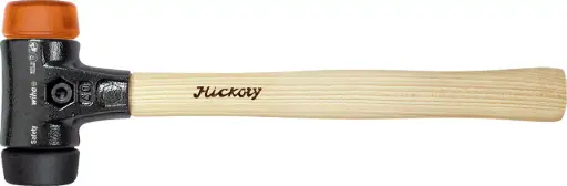 [26611] wiha Soft-faced hammer "Safety" medium soft/hard with hickory wooden handle, round hammer face 30 / 87mm