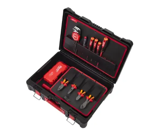 [PACKOUT™ Electrician Set 62pcs] Milwaukee 4932499467 PACKOUT™ Electrician Set 62pcs - Cutters / Pliers / Ratchet / Drivers / Spanners / Sockets