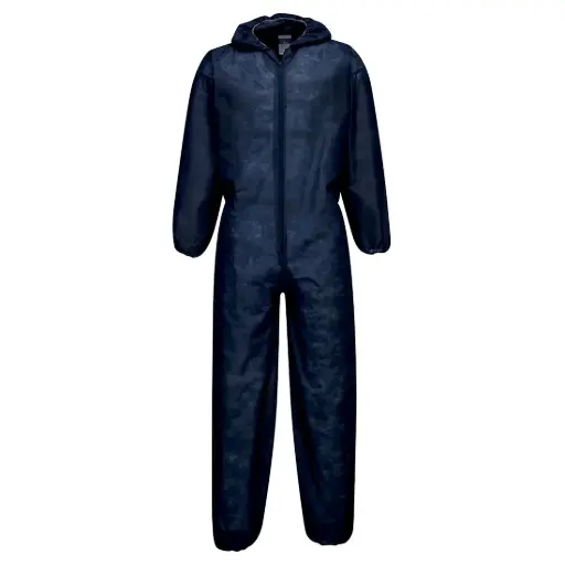 PORTWEST ST11 - Disposable Coverall PP 40g (Pk120) Navy / White M - XXXL This product is packed in bags of 10